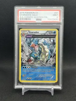 GYARADOS 21 XY Ancient Origins 2015 Cosmos Holo PSA 9 HD GALAXY SWIRL Pokemon - Image 1