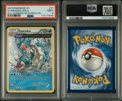 GYARADOS 21 XY Ancient Origins 2015 Cosmos Holo PSA 9 HD GALAXY SWIRL Pokemon - Image 3
