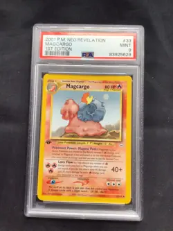 Pokemon Cards: 1st Edition Neo Revelation Uncommon: Magcargo 33/64: PSA 9 - Image 1