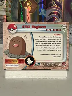 Diglett #50 - TOPPS TV Animation Edition - Pokemon TCG - 1999 Nintendo NM - Image 3