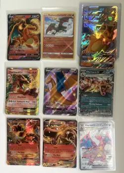 Charizard HOLO Lot- 11 Charizard Pokemon Cards From Different Sets (EX, GX, V) - Image 1