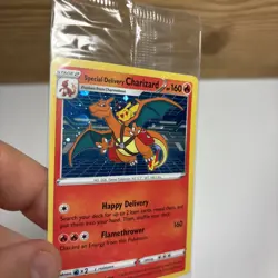 Special Delivery Charizard Pokemon Center Promo Card Sealed SWSH075 - Image 5
