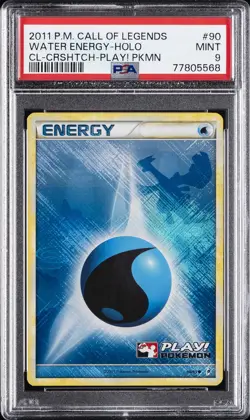 2011 POKEMON CALL OF LEGENDS #90 WATER ENERGY-HOLO PSA 9 - Image 1
