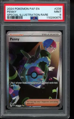 PSA 9 - 2024 Penny 239/091 SV: Paldean Fates Holo Pokemon - Image 1