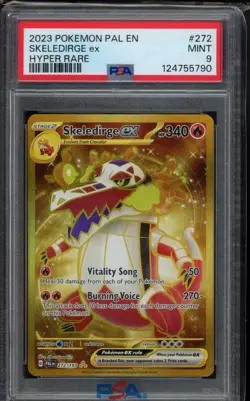 PSA 9 - 2023 Skeledirge ex 272/193 Sv02: Paldea Evolved Holo Pokemon - Image 1