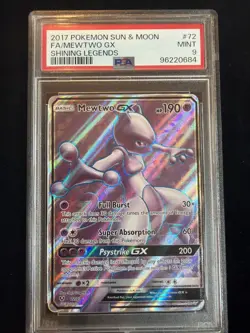Mewtwo GX 72/73 Shining Legends Holo PSA 9 Pokemon - Image 1