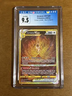 Arceus VSTAR Secret Rare Crown Zenith CGC Blue Label 9.5 Pokemon - Image 1