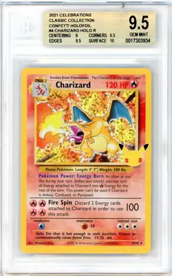 Pokemon Charizard #4 Celebrations Classic Collection BGS 9.5 Gem Mint - Image 1