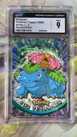 CGC Mint 9 Venusaur Pokemon Topps (1999) Series 1-3 Second Print - Image 1
