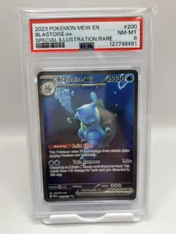 Pokemon TCG Blastoise EX Sir 200/165 Scarlet & Violet 151 PSA 8 NM-MT - Image 3