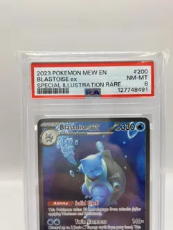 Pokemon TCG Blastoise EX Sir 200/165 Scarlet & Violet 151 PSA 8 NM-MT - Image 4