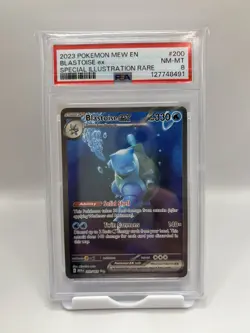 Pokemon TCG Blastoise EX Sir 200/165 Scarlet & Violet 151 PSA 8 NM-MT - Image 5