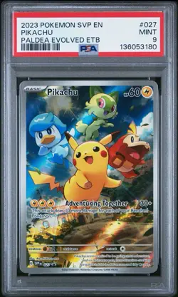 2023 Pokemon SVP EN-SV Black Star Promo Pikachu #027 Paldea Evolved ETB - Image 1