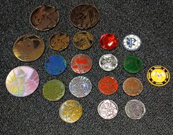 Pokemon TCG Official Plastic Coin Lot Of 19 + 2000 Movie Coin Collectible Rare - Image 1
