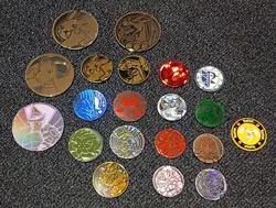 Pokemon TCG Official Plastic Coin Lot Of 19 + 2000 Movie Coin Collectible Rare - Image 5
