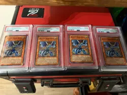 2004 Yu-Gi-Oh! Promo #EN001 Blue-Eyes Shining Dragon Movie Pack PSA 9 X4 - Image 1