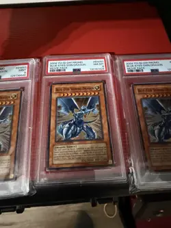 2004 Yu-Gi-Oh! Promo #EN001 Blue-Eyes Shining Dragon Movie Pack PSA 9 X4 - Image 3
