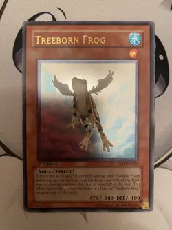 Yu-Gi-Oh Treeborn Frog 1st Ed. Ultimate Rare SOI-EN025 Moderately/Heavily Played - Image 1