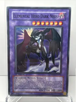 Yugioh Elemental Hero Dark Neos DP03-EN014 Super Rare 1st Ed LP - Image 1