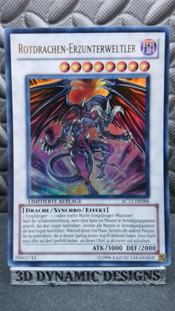 | Yugioh Red Dragon Archfiend (German) Rotdrachen AC11-DE006 Ultra Rare NM 🔥 | - Image 1