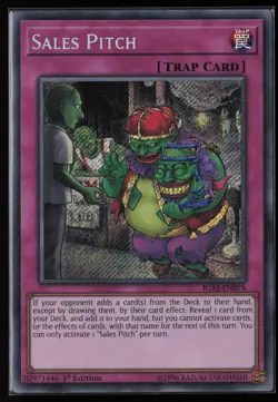 Yugioh Sales Pitch IGAS-EN076 1st Edition Secret Rare NM - Image 1