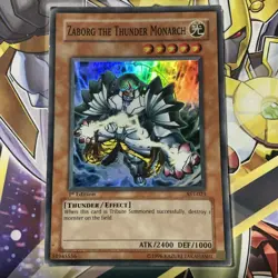 Yu-Gi-Oh! Zaborg the Thunder Monarch AST-023 Super Rare 1st Edition - Image 1