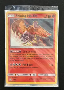 2017 Pokemon Shining Ho-Oh SM70 Black Star Promo Card Sealed - Image 1