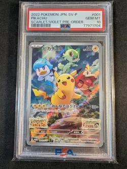 Pikachu 001/Sv-p Pre-order Scarlet Violet switch PSA 10 Japanese Pokemon Card - Image 2