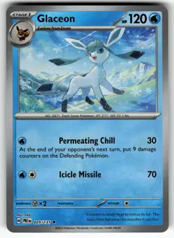Glaceon (Poke Ball Pattern) 025/131 SV: Prismatic Evolutions NM Pokemon Card TCG - Image 1