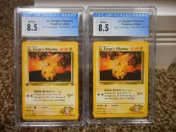 Pikachu Gym Challenge 1st edition AND unlimited 84/132 cgc 8.5 Pokemon psa card - Image 1