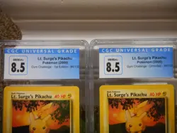Pikachu Gym Challenge 1st edition AND unlimited 84/132 cgc 8.5 Pokemon psa card - Image 2