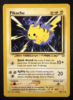 Pikachu 70/111 - Neo Genesis Set - Pokemon Card - Excellent Condition - Image 1