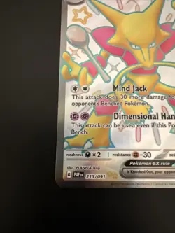 Alakazam ex - 215/091 - Pokemon Paldean Fates Shiny Full Art Ultra Rare Card NM - Image 5