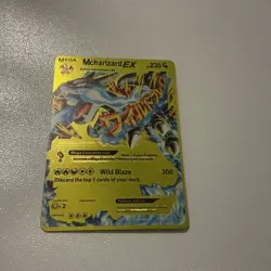 Mcharizard EX Mega M Charizard Gold Foil Fan Art Pokemon Card 108/106 230HP NM - Image 1