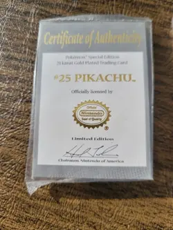 Pokemon Special Edition 23 Karat Gold-Plated Trading Card #25 - Pikachu Lot - Image 5