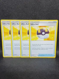 Ultra Ball 146/159 X4 Crown Zenith Pokemon TCG Trainer Card Playset X4 NM - Image 1