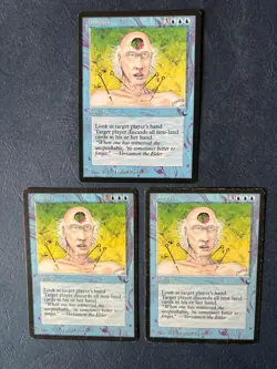 MTG 3X THE DARK AMNESIA MAGIC THE GATHERING SORCERY BLUE ENGLISH UNCOMMON CARD - Image 1