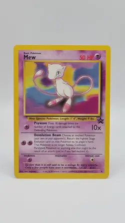 Pokemon Card 2000 Vintage Black Star Promo MEW #8 - Image 1