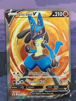 Lucario V SWSH213 Pokemon SWSH Black Star Promo Near Mint Card NM 1 - Image 1
