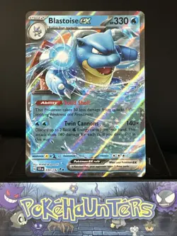 Pokemon Card Blastoise ex 030/142 Half Art Stellar Crown Double Rare Near Mint - Image 1