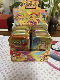 Pokemon 151 TCG Display EMPTY Mini Tins With Coins And Art Card Complete Set - Image 1