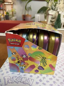 Pokemon 151 TCG Display EMPTY Mini Tins With Coins And Art Card Complete Set - Image 4