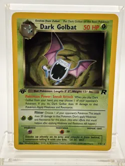 Dark Golbat - 7/82 - Pokemon Team Rocket 1st Edition Holo Rare Card WOTC - Image 1