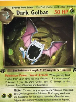 Dark Golbat - 7/82 - Pokemon Team Rocket 1st Edition Holo Rare Card WOTC - Image 2