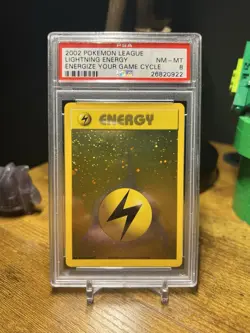 Lightning Energy Energize Your Game Cycle Pokemon Card Holo PSA 8 - Image 1