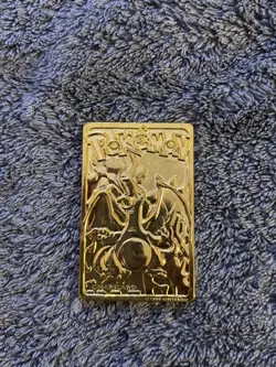 Pokemon Charizard Nintendo 1999 Burger King 23k Gold Plated Card - Image 2