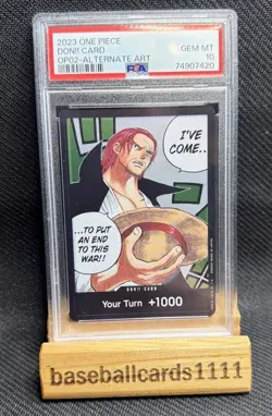 2023 ONE PIECE OP02 DON CARD PSA 10 ALTERNATE ART ALT PARAMOUNT WAR P1 - Image 1