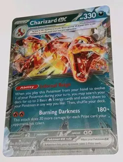 Pokemon TCG Charizard EX Jumbo Oversized Lenticular Promo Card 2025 SVP196 - Image 1