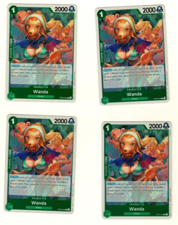 Set Of 4 Wanda OP08-034 Foil Two Legends One Piece Trading Card - Image 1