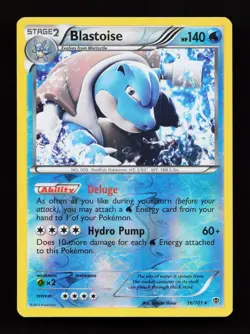 Blastoise 16/101 Reverse Holo Rare Plasma Blast Pokemon Card - Image 1